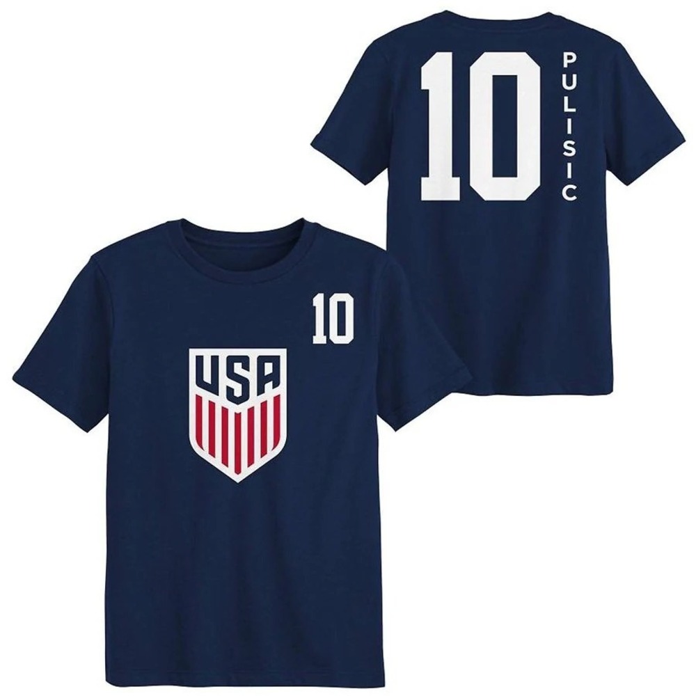World Cup US Soccer Pulisic NEW 10 Navy‎ Blue T-Shirt Mens Team USA Small